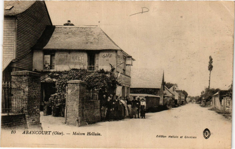 Carte postale ancienne Abancourt Oise-Maison Helluin à Abancourt