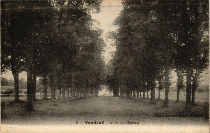 Carte postale ancienne Vendeuil-Allée du Chateau