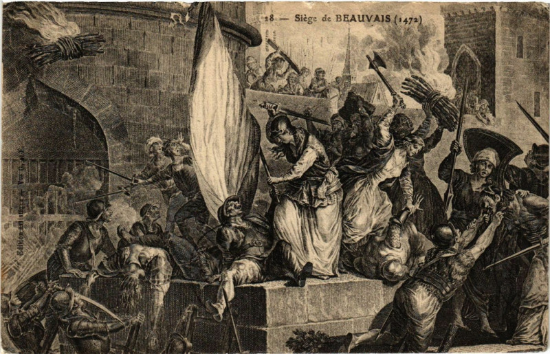 Carte postale ancienne Siege de Beauvais à Beauvais