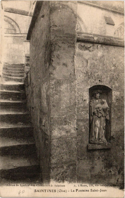 Carte postale ancienne Stines-La Fontaine Saint-Jean