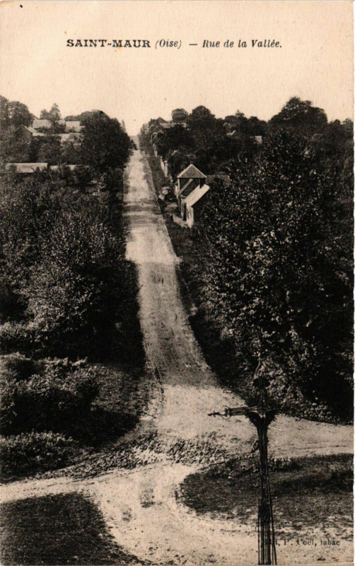 Carte postale ancienne Saint-Maur-Rue de la Vallée à Saint-Maur