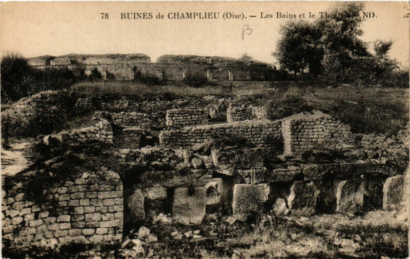 Carte postale ancienne Ruines de Champlieu-les-Bains