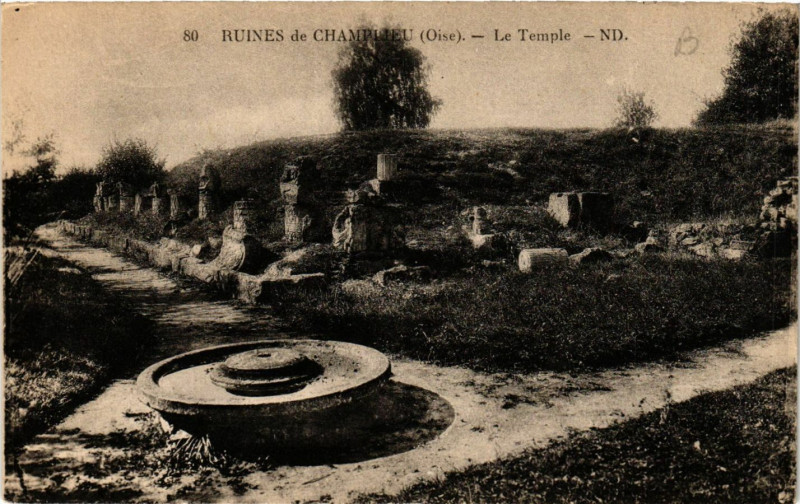 Carte postale ancienne Ruines de Champlieu-Le Temple