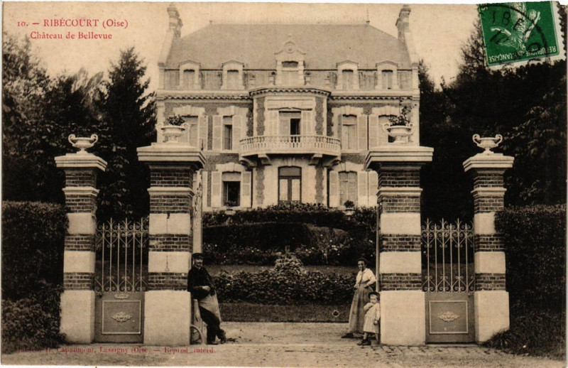 Carte postale ancienne Ribecourt-Chateau de BELLEvue