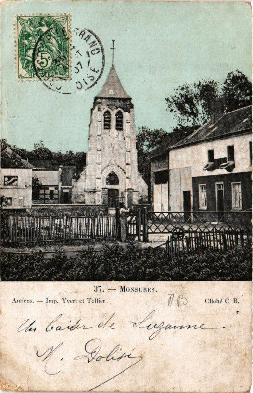 Carte postale ancienne Monsures