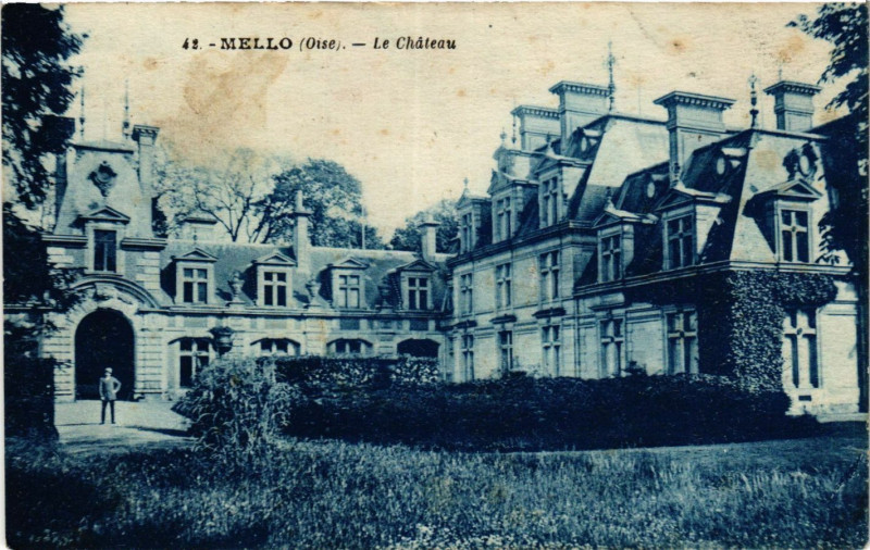 Carte postale ancienne Mello-Le Chateau à Mello