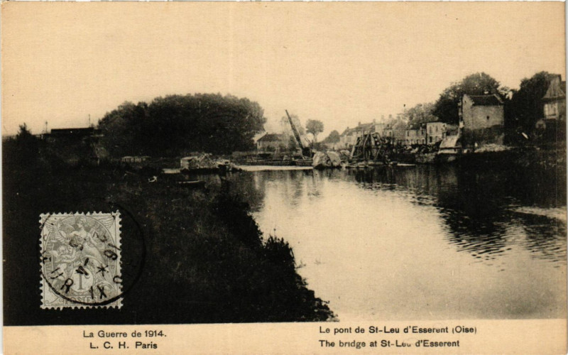 Carte postale ancienne Le Pont de Saint-Leu d'Esserent à Saint-Leu-d'Esserent