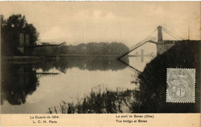 Carte postale ancienne Le Pont de Boran Oise