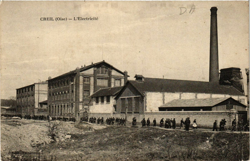 Carte postale ancienne Creil-L'Electricite à Creil