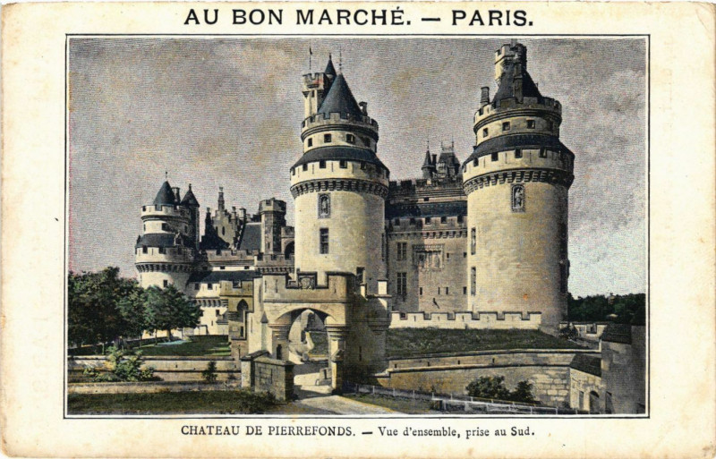 Carte postale ancienne Chateau de Pierrefonds Vue d'ensemble-prise au Sud à Pierrefonds