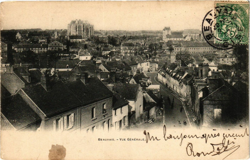 Carte postale ancienne Beauvais-Vue générale à Beauvais