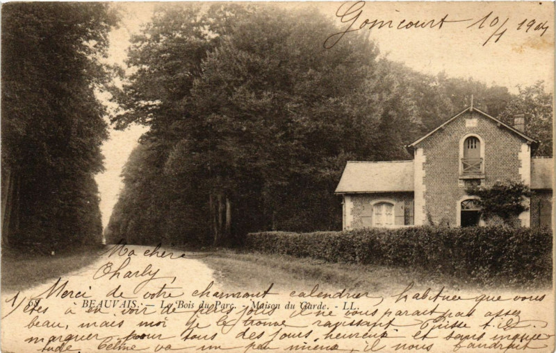 Carte postale ancienne Beauvais-Le Bois du Parc Maison du Garde à Beauvais