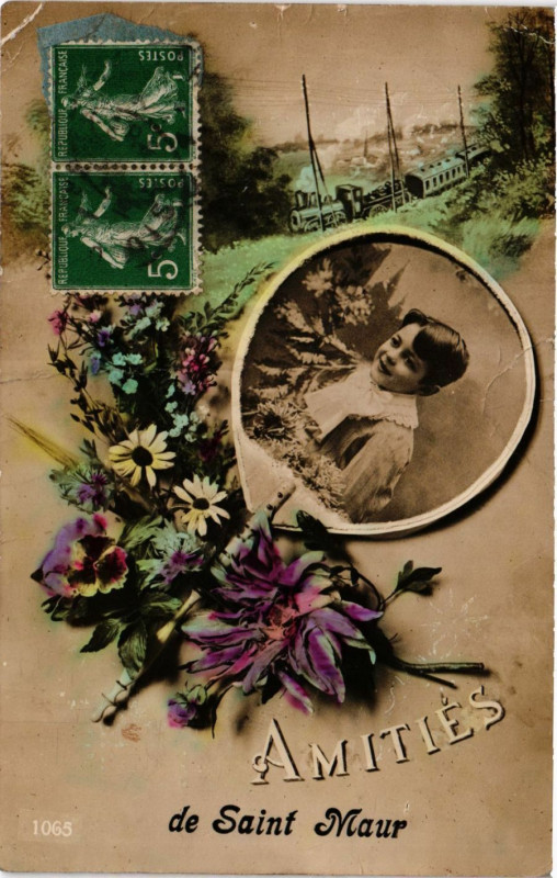Carte postale ancienne Amitiés de Saint-Maur à Saint-Maur