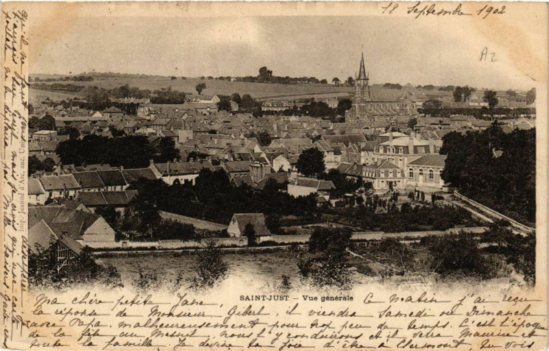 Carte postale ancienne Saint-Just Vue générale
