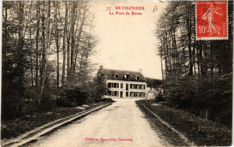 Carte postale ancienne Rethondes-Le Pont de Berne à Rethondes