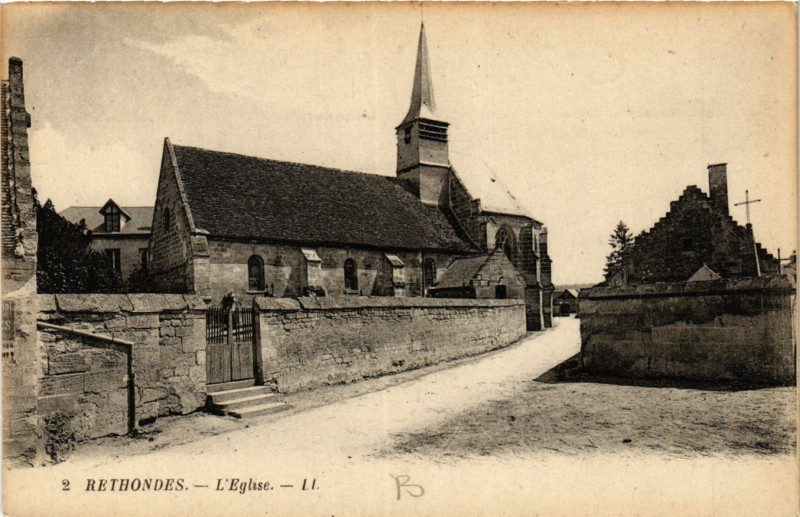 Carte postale ancienne Rethondes-L'Eglise à Rethondes