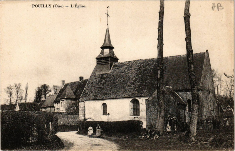 Carte postale ancienne Pouilly-L'Eglise à Pouilly