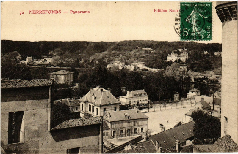 Carte postale ancienne Pierrefonds-Panorama à Pierrefonds
