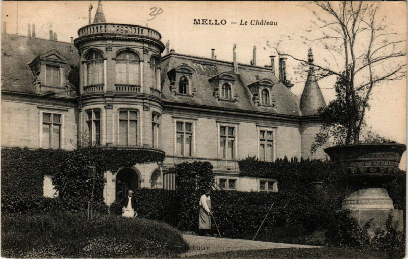 Carte postale ancienne Mello-Le Chateau à Mello
