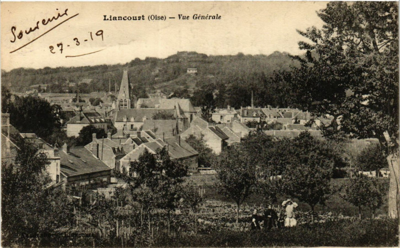 Carte postale ancienne Liancourt-Vue générale à Liancourt