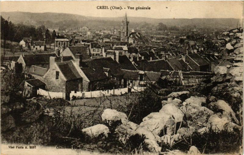 Carte postale ancienne Creil-Vue générale à Creil