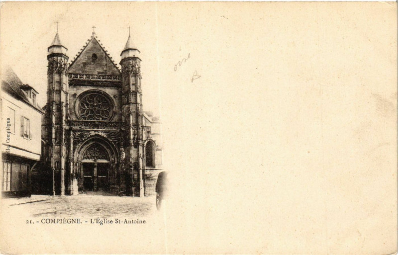 Carte postale ancienne Compiegne-L'Eglise Saint-Antoine à Compiègne