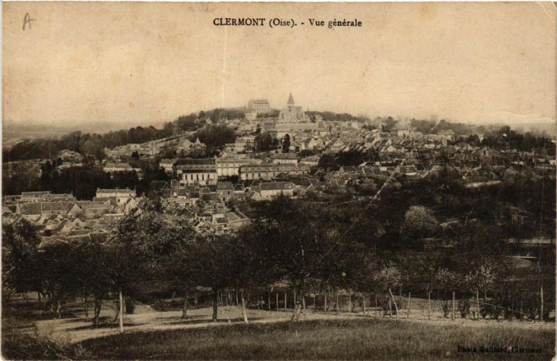 Carte postale ancienne Clermont-Vue générale à Clermont
