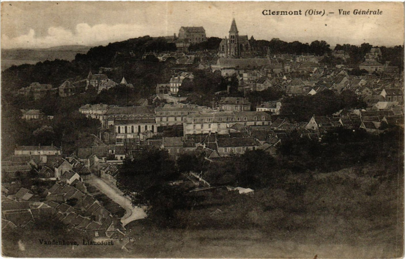 Carte postale ancienne Clermont-Vue générale à Clermont