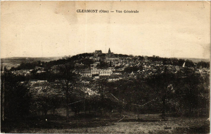 Carte postale ancienne Clermont-Vue générale à Clermont