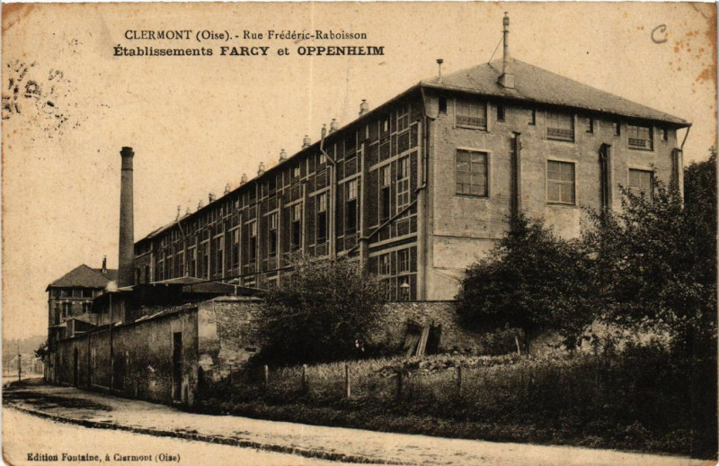 Carte postale ancienne Clermont-Rue Frederic-Raboisson Etabl.s Farcy à Clermont