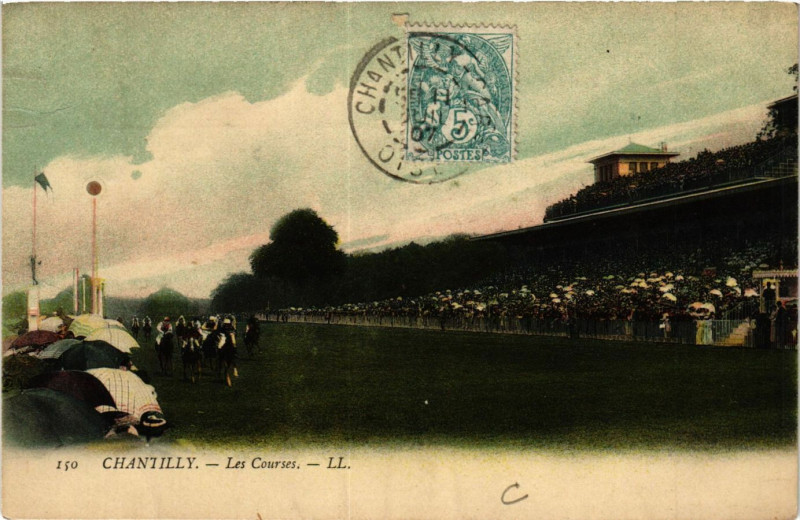 Carte postale ancienne Chantilly-Les Courses à Chantilly