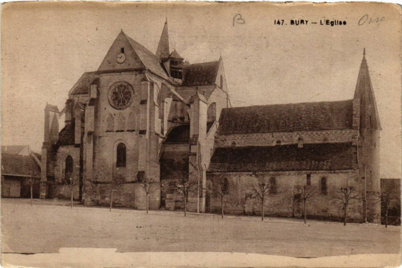 Carte postale ancienne Bury-L'Eglise à Bury