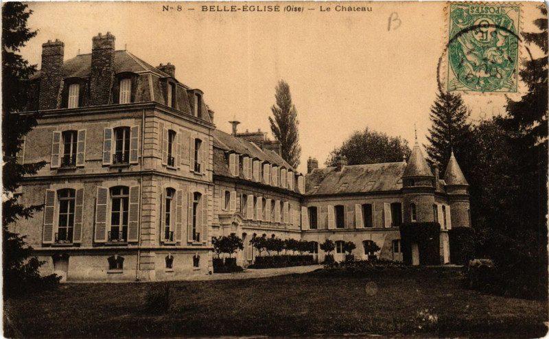 Carte postale ancienne Belle Eglise Le Chateau