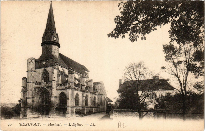 Carte postale ancienne Beauvais-Marissel L'Eglise à Beauvais