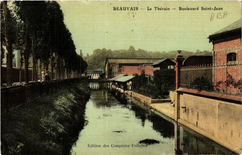 Carte postale ancienne Beauvais-Le Therain Boulevard Saint-Jean à Beauvais