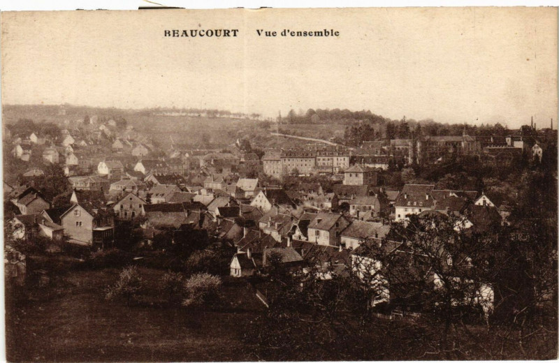 Carte postale ancienne Beaucourt-Vue d'ensemble
