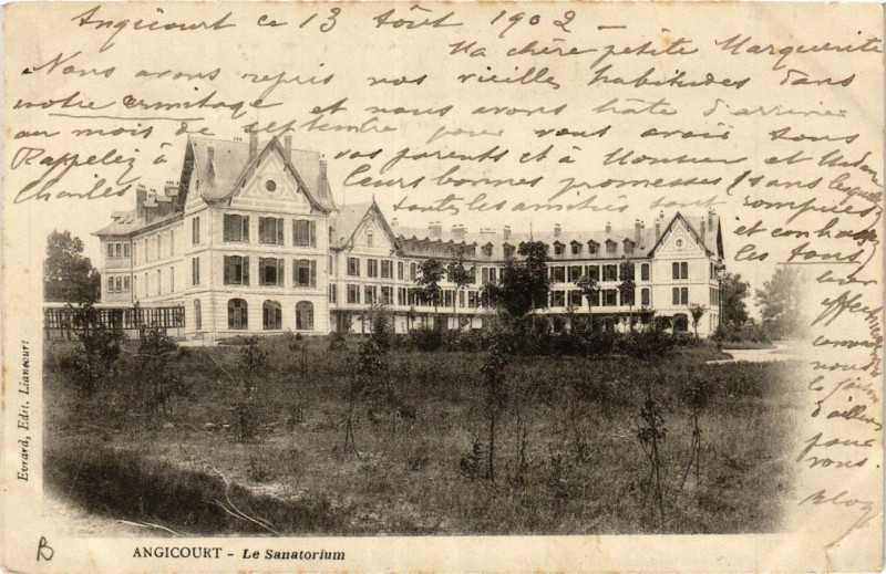 Carte postale ancienne Angicourt-Le Sanatorium à Angicourt
