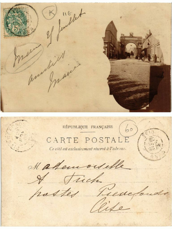 Carte postale ancienne Carte photo Meru à Méru