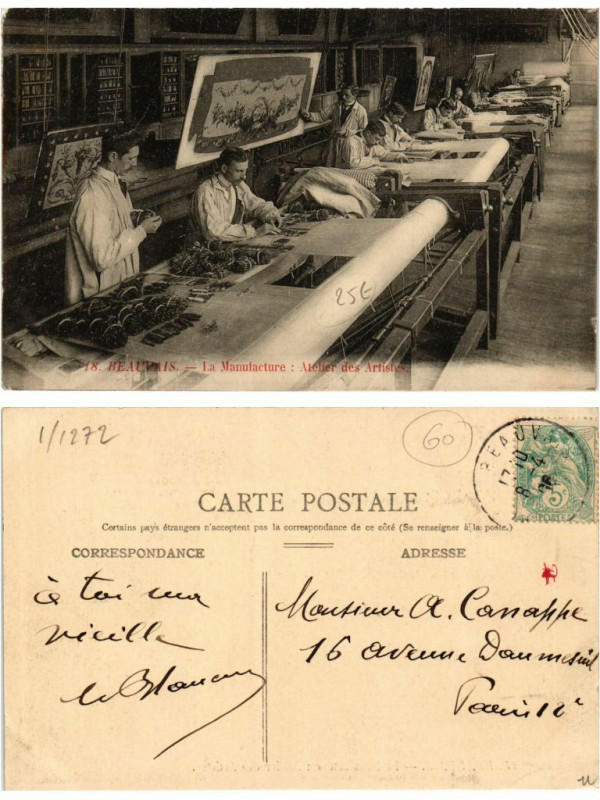 Carte postale ancienne Beauvais La Manufacture: Atelier des Artistes à Beauvais