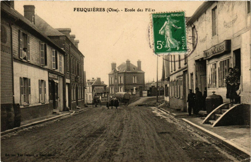 Carte postale ancienne Fequieres - Ecole des Files