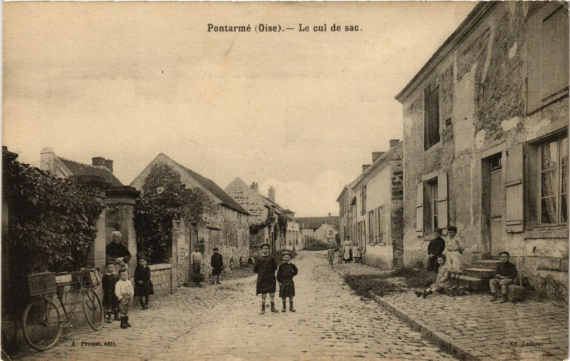 Carte postale ancienne Pontarme - Le cul de sac à Pontarmé