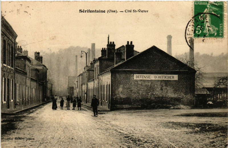 Carte postale ancienne Serifontaine - Cite Saint-Victor à Sérifontaine
