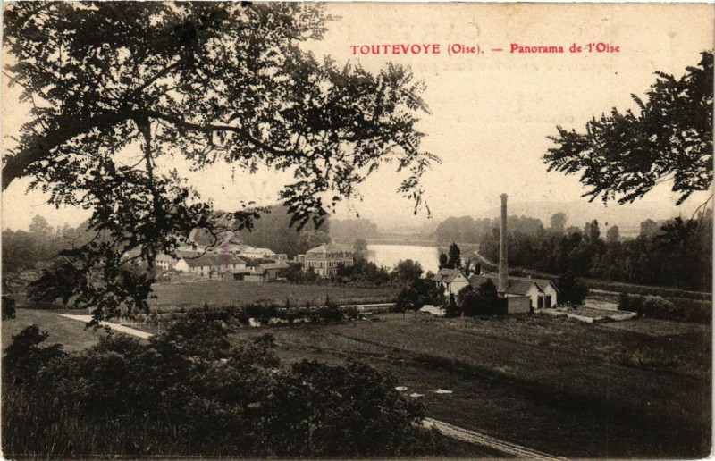 Carte postale ancienne Toutevoye Panorama de l'Oise