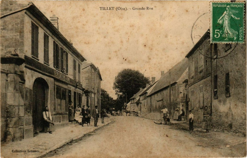 Carte postale ancienne Tillet Grande Rue