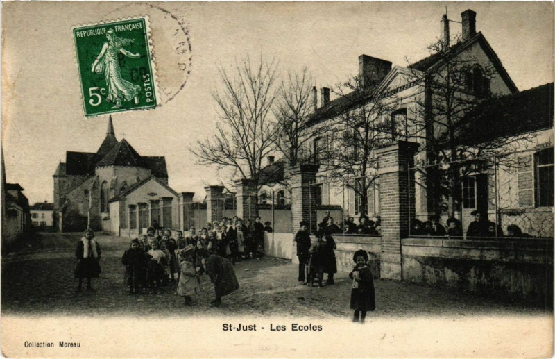 Carte postale ancienne Saint-Just Les Ecoles