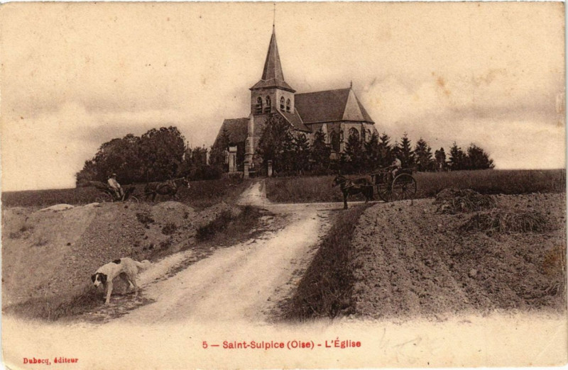Carte postale ancienne Saint-Sulpice L'Eglise à Saint-Sulpice