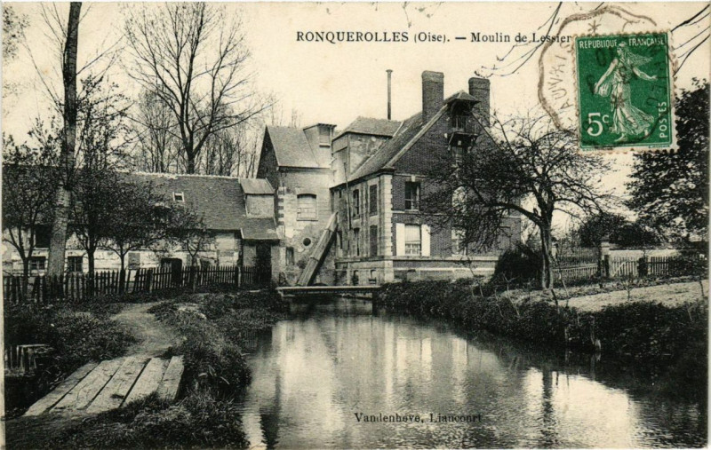 Carte postale ancienne Ronquerolles Moulin de Lessier
