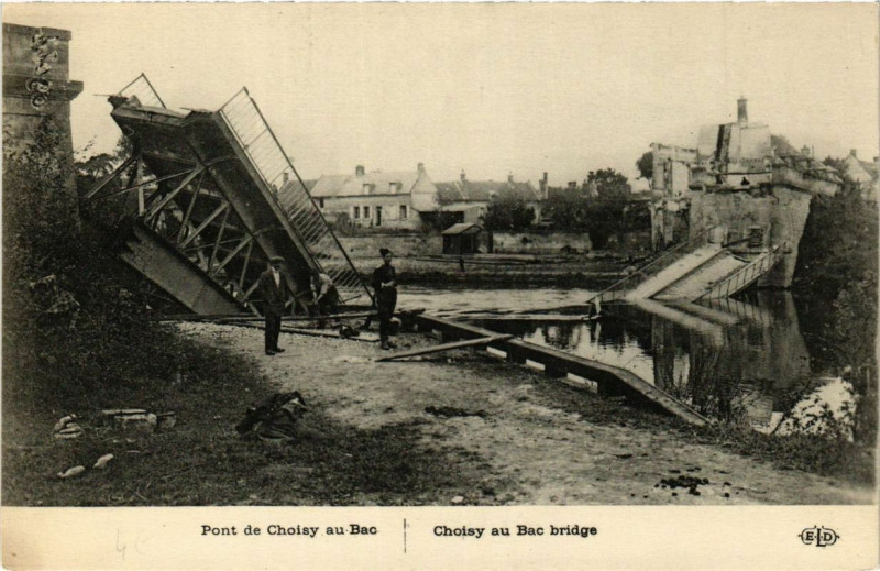 Carte postale ancienne Pont de Choisy-au-Bac à Choisy-au-Bac