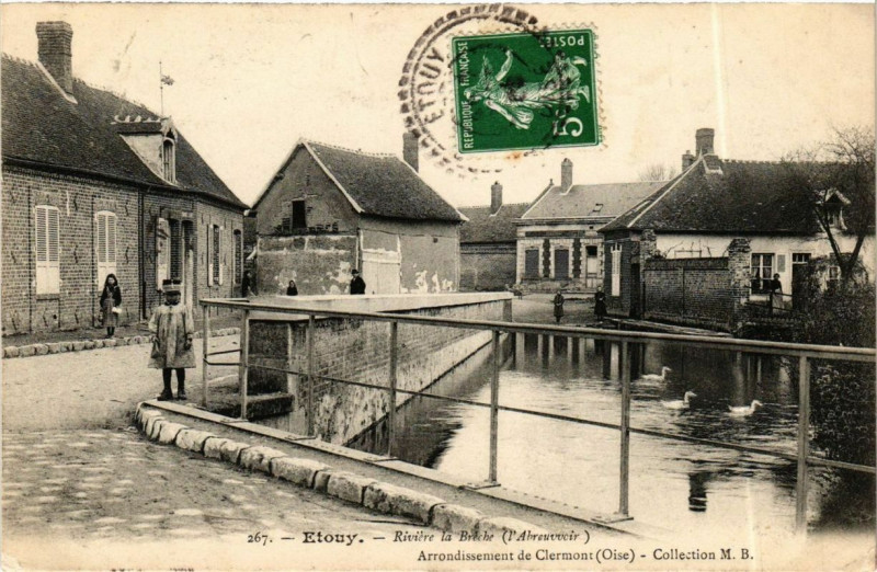 Carte postale ancienne Etouy Riviere la BRECHe à Étouy