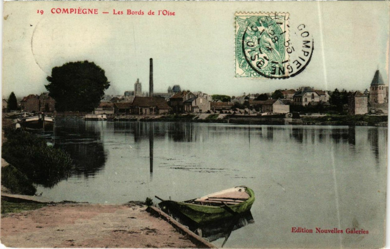 Carte postale ancienne Compiegne Les Bords de l'Oise à Compiègne